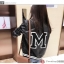 แจ็คเก็ตหนัง เสื้อหนัง สีดำ แต่งอักษรตัวM แพทเทินสวย แบรนด์ MIRANDA&MOCA เท่ห์มากคะ SIZE S/M/L