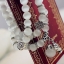 สร้อยข้อมือ Hand made ร้อยคริสตัล แท้ สีขาวขุ่น มีสเน่ห์ สร้อยข้อมือแห่งความโชคดี สร้อยข้อมือ Multi Layer ห้อยจี้ ของขวัญแทนใจ สุดหรู 475450