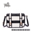 กระเป๋าหนังแบรนด์ดัง อเมริกา PACSUN กระเป๋าสะพายข้างสีขาวดำ size 25x20x8 cm
