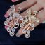 เข็มกลัดเพชร CZ 5A เข็มกลัดนกยูง รำแพน ฝังเพชร สีเงิน ทอง Rose gold ติดเสื้อ ออกงานหรู สวยงาม 668989