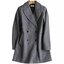 Zara เสื้อโค้ดกันหนาว เสื้อกันหนาว overcoat โค้ทวูล สีเทา สักหลาด ผสมวูล คอปก กระดุมสองแถว แบรนด์ ZARA เทา