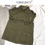 Tendency เสื้อเขียวทหาร เสื้อนอกแนวทหาร เสื้อคลุมทหาร แพทเทินสวย เท่ห์มาก แบรนด์TENDENCY เขียว