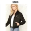 ASOS เสื้อแจ็คเก็ท JACKET เสื้อเบสบอล เสื้อแจ็คเก็ตแนวญี่ปุ่น แต่งลายปัก แบรนด์เนม ASOS สวย เท่ห์ ล้ำมากคะ SIZE s/m ดำ
