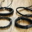 สร้อยข้อมือชาย แบบเป็น set ลูกปัด หนัง เชือก สีดำ สร้อยข้อมือผู้ชาย เท่ ๆ ใส่ทั้งหมด เท่ ไม่เหมือนใคร 536314