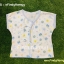 (ขายส่ง6ตัว) เสื้อผูกหน้า แขนสั้น ไซส์เด็กแรกเกิด-6เดือน มี4สี