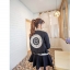 เสื้อแจ็คเก็ต เสื้อคลุม เสื้อกันหนาวทรงเบสบอล สีดำ แต่งขอบขาว แขนเอวจั๊มพ์ size L