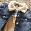 เสื้อกันหนาว เสื้อแจ็คเก็ตยีนส์ แต่งซับขนอุ่น สีขาวด้านใน แบรนด์ DENIM COLLECTION งานสวย น่ารักมากคะ สำเนา ยีนส์