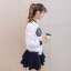 เสื้อแจ็คเก็ต เสื้อคลุม เสื้อกันหนาวทรงเบสบอล สีดำ แต่งขอบขาว แขนเอวจั๊มพ์ size L