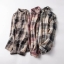 CGG เสื้อเชิ้ต แขนยาว เชิ้ตลายchecked โทนสีหรู