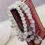 สร้อยข้อมือ Hand made ร้อยคริสตัล แท้ สีขาวขุ่น มีสเน่ห์ สร้อยข้อมือแห่งความโชคดี สร้อยข้อมือ Multi Layer ห้อยจี้ ของขวัญแทนใจ สุดหรู 475450