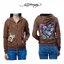 Ed hardy เสื้อแจ็คเก็ต เสื้อนอก เสื้อฮู้ดวอร์ม สีน้ำเงิน ฟอก แบรนด์ ED HARDY น้ำเงิน