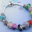 สร้อยข้อมือ Diy สร้อยข้อมือ Charm สไตล์ Pandora ร้อย Glass Beads หลากสี เอาใจ คนชอบ Glass beads สีฟ้า เขียว แดง ชมพู 836816