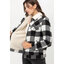 Love tree เสื้อโค้ท กันหนาว LOVE TREE plaid SHERPA LINE checked winter jacket สีแดงดำ แบรนด์ Love tree สำเนา แดงดำ