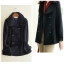 เสื้อคลุม เสื้อโค้ท coat ผ้าสักหลาด สีดำ brandname ญี่ปุ่น TREAT SUPPLYกระดุม 2 แถว แต่งคอได้2 แบบ เก๋ๆ( คอปีน/คอปก) ปกใหญ่สวยเท่ห์ แพทเทริน์เนื้อหรู สินค้าหลุดโรงงาน