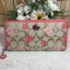 Coach51339 Daisy Signature Floral Accordion Zip Around Wallet Light Khaki Coral