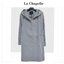 เสื้อโค้ท peacoat เสื้อโค้ทเฟอร์ โค้ทสักหลาดสีเทาอ่อน แบรนด์ La chapelle