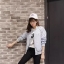 เสื้อแจ็คเก็ต เสื้อเบสบอล เสื้อนอก สีฟ้าอ่อน แบรนด์เนม LO-CO เกาหลี งานสวย เท่ห์ แนวๆ คะ size S/M/L
