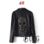 เสื้อแจ็คเก็ตหนัง เสื้อหนัง H&M แท้100% ด้านหลัง แต่งหมุดเงินลายกระโหลก สวยเท่ห์ เปรี้ยว มากๆคะ