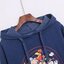 LOONEY TOON เสื้อกันหนาว เสื้อวอร์มสีน้ำเงินคราม เสื้อฮู้ด สีคราม ฮู้ด สกรีน LOONEY TOON งานDISNEY แท้ สำเนา คราม