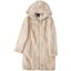 Zara เสื้อเฟอร์กันหนาว หมวกฮู้ด เสื้อขน FLUFFY Coat แบรนด์ Zara ดำ / เบจ