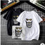 เสื้อยืดคอกลม สีขาวสกรีนลาย L/XL ขาว