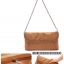 กระเป๋า Clutch มือ TONI BIANCO แบรนด์สุดหรูออสเตรเลีย สีน้ำตาลอ่อน หนังหรูสุดนุ่ม สายโซ่ ถอดใส่ได้คะ