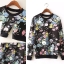 เสื้อวอร์มแขนยาว คอกลม ลายดอกสีสัน สดใส แบรนด์เนม TSZC แท้100% sizeS/M/L