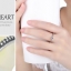 แหวนเงินแท้ 925 Sterling ดีไซน์ เป็น คริสตัล หัวใจ ติดกลางวง สีขาว ชมพู แดง แหวนหมั้น แหวนแทนใจ แหวนแต่งงาน ให้แฟน มีระดับ 614400