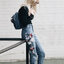 Topshop กางเกงยีนส์ กางเกงทรงตรง แต่งลายปักดอกไม้ เนื้อผ้าสวยทิ้งตัว topshop ยีนส์