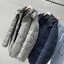 เสื้อกันหนาว เสื้อฮู้ดเฟอร์กันหนาว บุนวมอุ่น แบรนด์ Premium down jacket ( Puffer Jacket ) เทาอ่อน