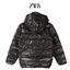 Zara เสื้อกันหนาว เสื้อฮู้ดขนเป็ด เสื้อขนเป็ด เสื้อบอมเบอร์ บุขนเป็ด แบรนด์ zara man Black Lightweight Puffer Jacket ดำ