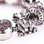 สร้อยข้อมือ Diy สไตล์ Pandora แต่ง ชาร์ม จี้เงิน ธีม หิมะ กวางเลนเดียร์ สลับคริสตัล สีชมพู สีม่วง ห้อยจี้หัวใจ คริสตัลแท้ สุดหรู ของขวัญให้แฟน 451313