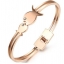 กำไลข้อมือผู้หญิง กำไลทอง 18 K สี Rose Gold ยอดฮิต กำไลข้อมือ ลาย ปลาคู่ สำหรับ ราศี กุมถ์ และ มีน ฝังเพชร CZ ที่ตา สวยหรู มีสไตล์ 398187