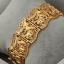 กำไลข้อมือทอง กำไลข้อมือเงิน ลายไทย ๆ เส้นใหญ่ ลายใบไม้ แกะลายไทย สำหรับใส่ออกงานบุญ งานบวช งานแต่งงาน ทอง 18 K ชุบ 3 ระดับ 489494