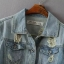 เสื้อยีนส์ แจ็คเก็ตยีนส์ฟอก แต่งเซอร์ งาน HIGHWAY JEAN สวยเท่ห์มากคะ Size S/M/L/XL ยีนส์