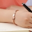 กำไลข้อมือผู้หญิง กำไลทอง 18 K สี Rose Gold ยอดฮิต กำไลข้อมือ ลาย ปลาคู่ สำหรับ ราศี กุมถ์ และ มีน ฝังเพชร CZ ที่ตา สวยหรู มีสไตล์ 398187