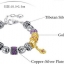 สร้อยข้อมือ Diy สร้อยข้อมือ Charm สไตล์ Pandora เงิน สลับ ทอง สลัก Best Friend เหมาะสำหรับ ให้วันเกิดเพื่อน ฝังคริสตัล อเมทิส สีม่วง หรู 6042295