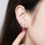 ต่างหู ตุ้มหู เงินแท้ 925 แบบ 3 ห่วง ฝังเพชร CZ AAA ใส่่ 1 เหมือน ใส่ 3 ห่วง ต่างหู แบบเก๋ ๆ ใส่เที่ยว ใส่ออกงาน 769196