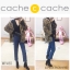 Cache cache เสื้อคลุม กันหนาว แต่งขน ลายเสือ แบรนด์เนมCACHE CACHEแท้ 100% ขนนุ่มพริ้ว สวย ลายเสือ