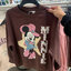 เสื้อฮู้ด สเวตเตอร์ กันหนาว Mickey Saddle up H&M DISNEYLAND PARIS mickey candy เสื้อมิคกี้ เม้าส์ Mickey mouse mickey mouse งาน DISNEYแท้ สีเบจ สำเนา ชมพู
