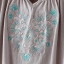 เสื้อยืด แต่งด้ายปัก ดอกไม้ สไตล์ หวานๆ สีดำ