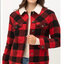 Love tree เสื้อโค้ท กันหนาว LOVE TREE plaid SHERPA LINE checked winter jacket สีแดงดำ แบรนด์ Love tree สำเนา แดงดำ