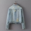 เสื้อยีนส์ แจ็คเก็ตยีนส์ฟอก แต่งเซอร์ งาน HIGHWAY JEAN สวยเท่ห์มากคะ Size S/M/L/XL ยีนส์