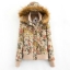 BELLFIELD เสื้อกันหนาว แต่งฮูท ติดเฟอร์ แบรนด์ดังอังกฤษ BELLFIELD ลายดอกสีนูทกากีอ่อน สวยหรู งานสวย เนี๊ยบมากคะ (จำนวนจำกัด ) (หมวกฮูทถอดได้คะ) Size S/M/L นูทกากีอ่อน