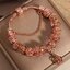 สร้อยข้อมือ สไตล์ pandora ร้อยเม็ดบีด เต็มเส้น สี Rose gold จี้ มงกุฏ แบบยุโรป สร้อยข้อมือสไตล์ ยุโรป 202406
