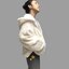 Forever21 เสื้อเฟอร์กันหนาว หมวกฮู้ด เสื้อขน แบรนด์ forever21 (FLUFFY COAT) ขาว