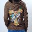 Ed hardy เสื้อแจ็คเก็ต เสื้อนอก เสื้อฮู้ดวอร์ม สีน้ำเงิน ฟอก แบรนด์ ED HARDY น้ำเงิน