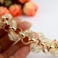 สร้อยข้อมือ ผู้หญิง เส้นใหญ่ สร้อยข้อมือ แบบมีดีไซน์ สร้อยข้อมือทอง 18 K ออกแบบ เป็นตาข่าย สีทอง ใส่ คริสตัลแท้ สีขาวใส ด้านใน ของขวัญสุดพิเศษ 83450