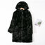 Zara เสื้อเฟอร์กันหนาว หมวกฮู้ด เสื้อขน FLUFFY Coat แบรนด์ Zara ดำ / เบจ