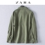 Zara เสื้อนอก เสื้อแจ็คเก็ต ผู้ชาย เขียวทหาร Zara งานสวย เท่ห์ คะ Size L/XL/XXL เขียว